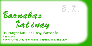 barnabas kalinay business card